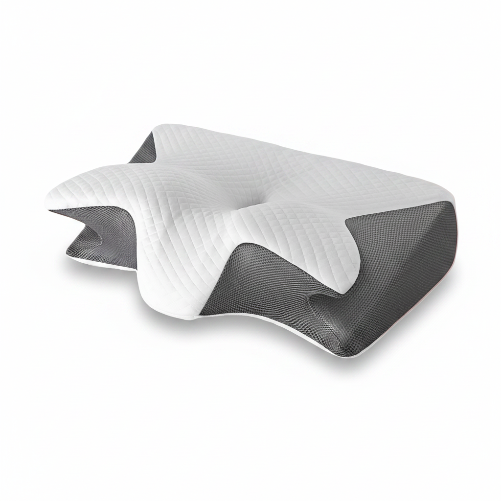 Oreiller ergonomique cervical blanc – mémoire de forme Ergonoz™